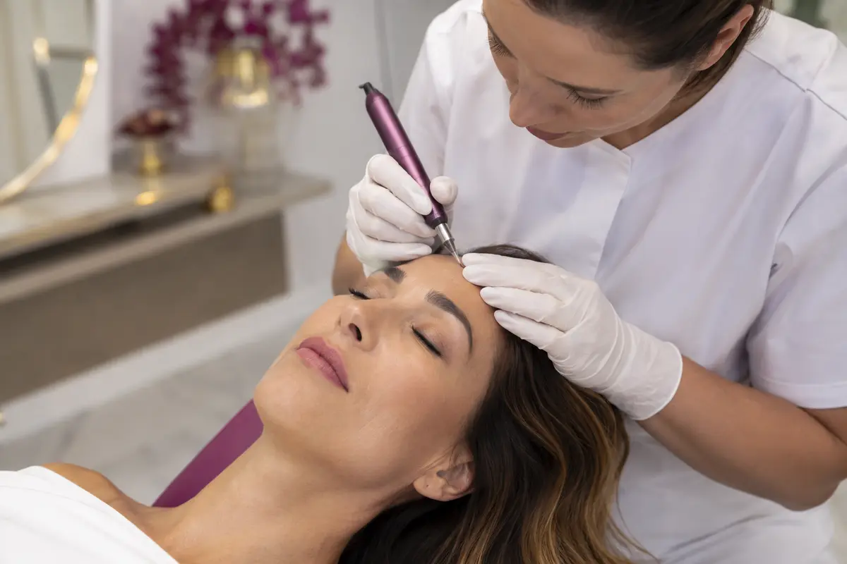 Sourcils — effet poudré à Nice